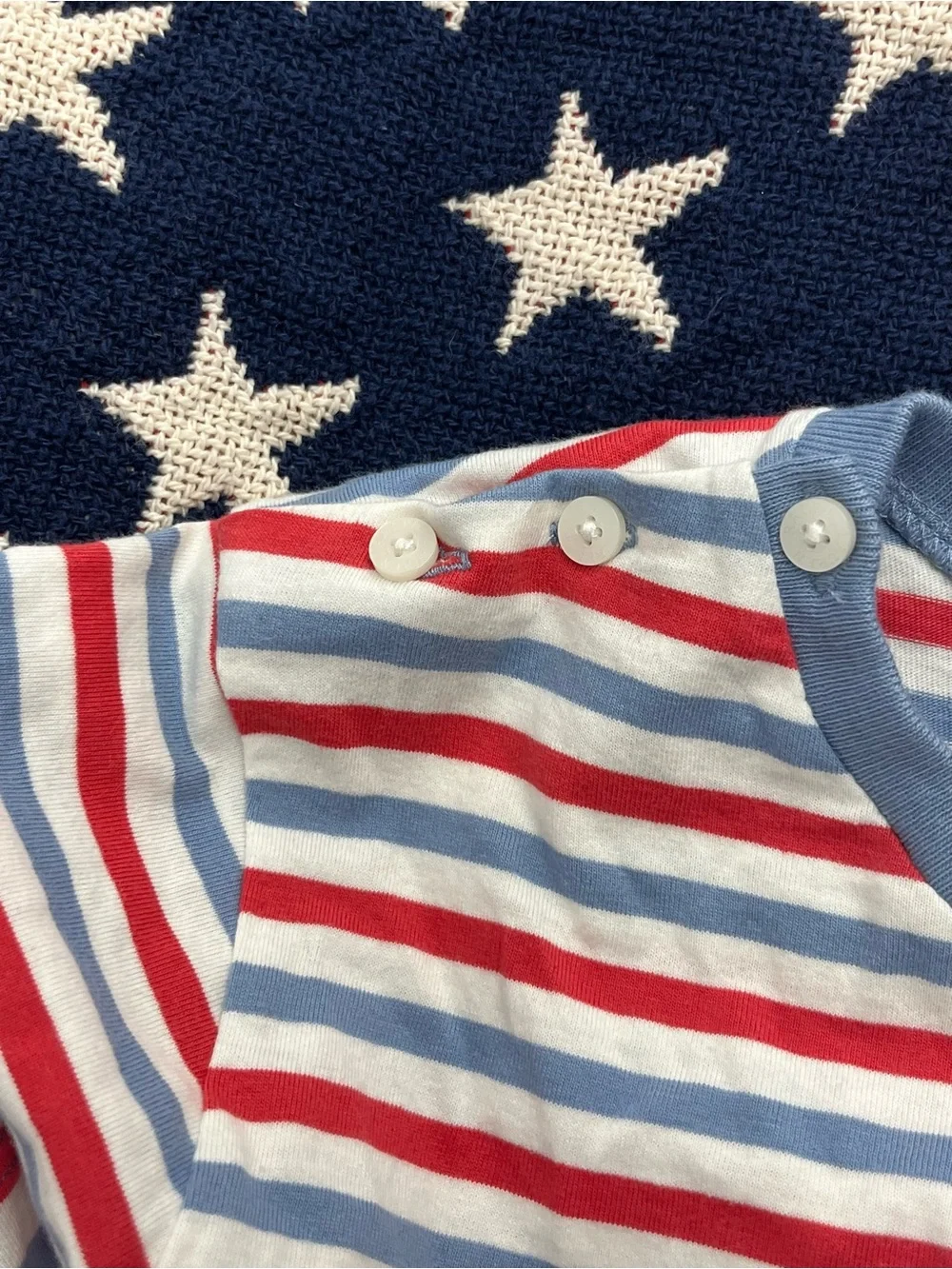 Polo Ralph Lauren Red, White & Blue Striped Girls' Romper Size Large 12-14